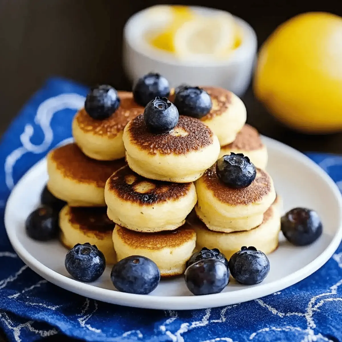 Fluffy Lemon Blueberry Pancake Bites