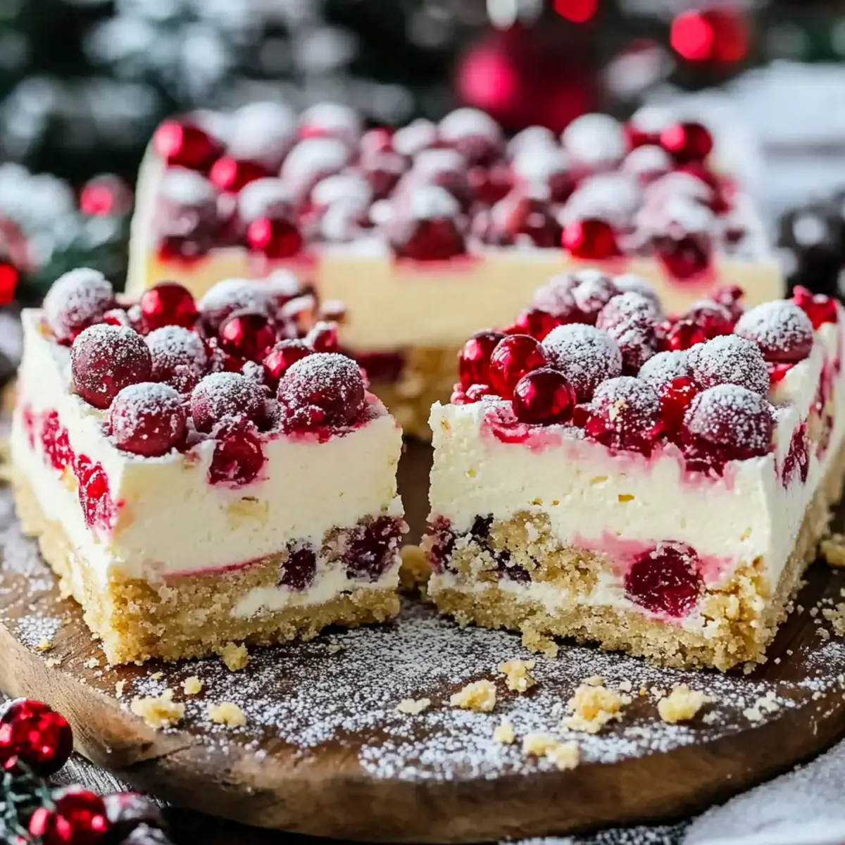 Christmas Cheesecake Bars