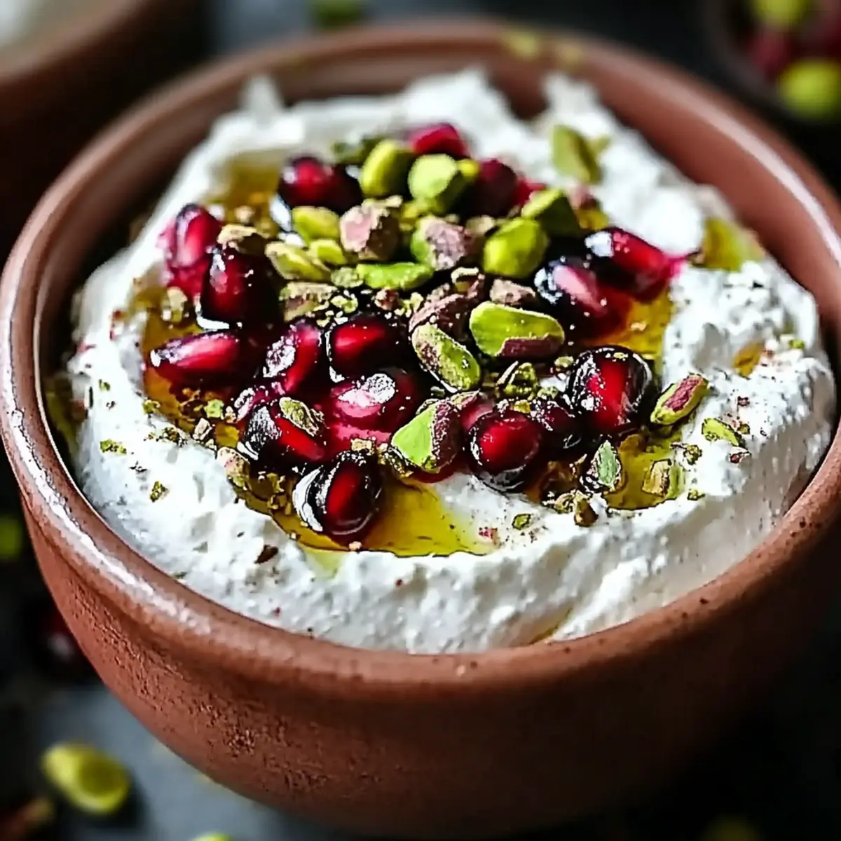 Pomegranate Pistachio Whipped Feta Dip