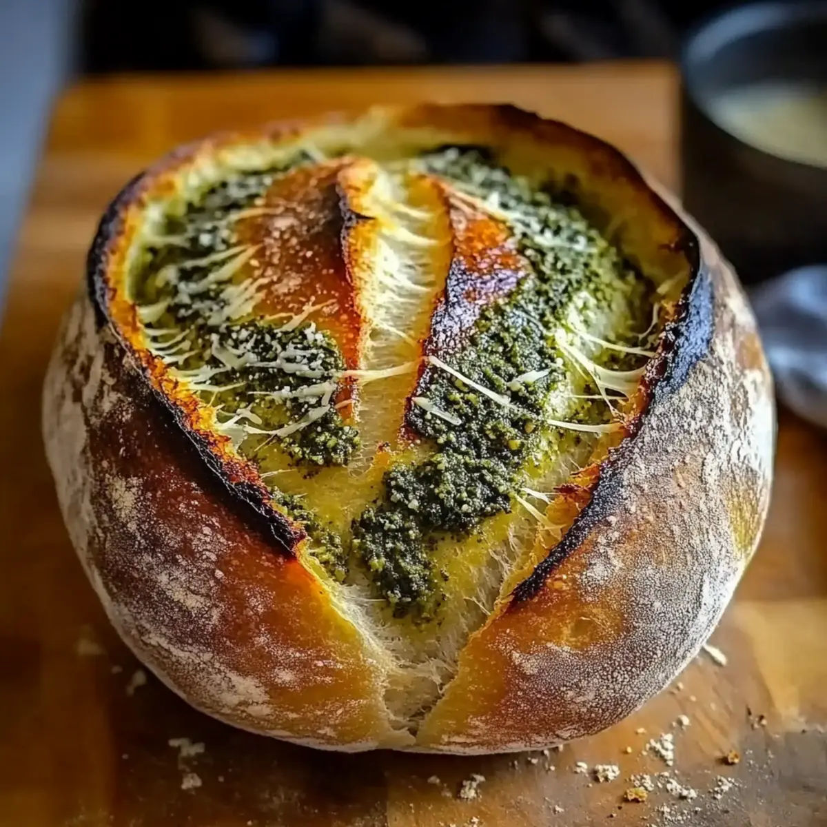Pesto Parmesan Sourdough