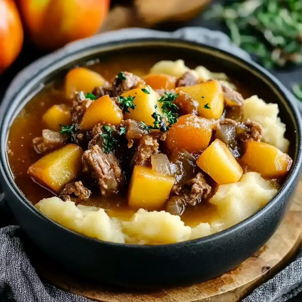 Fall Apple Cider Stew & Mash