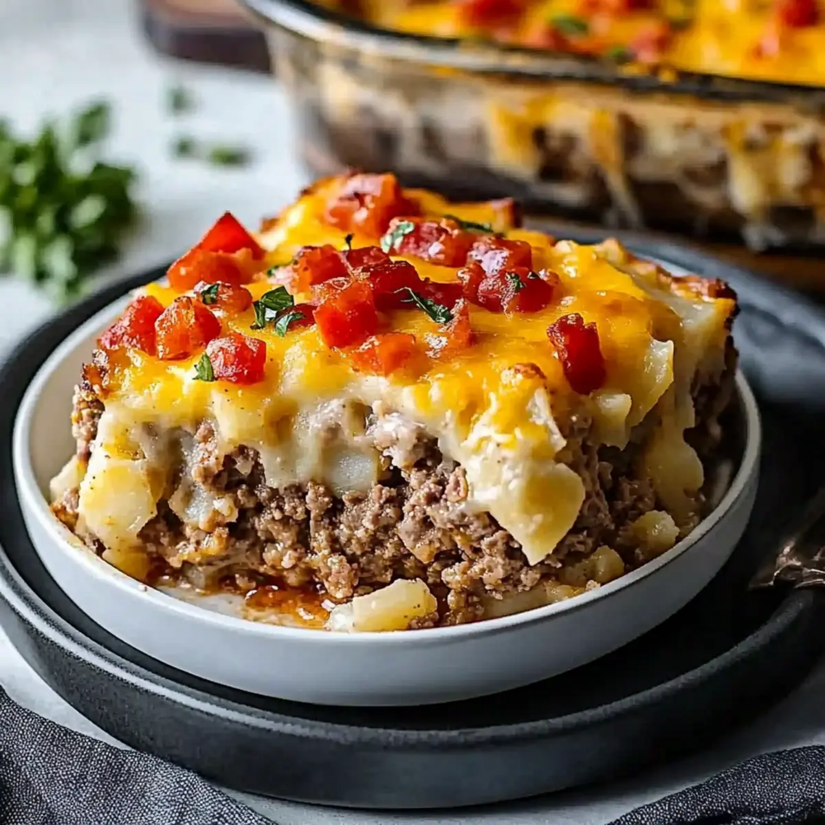 Loaded Potato and Meatloaf Casserole