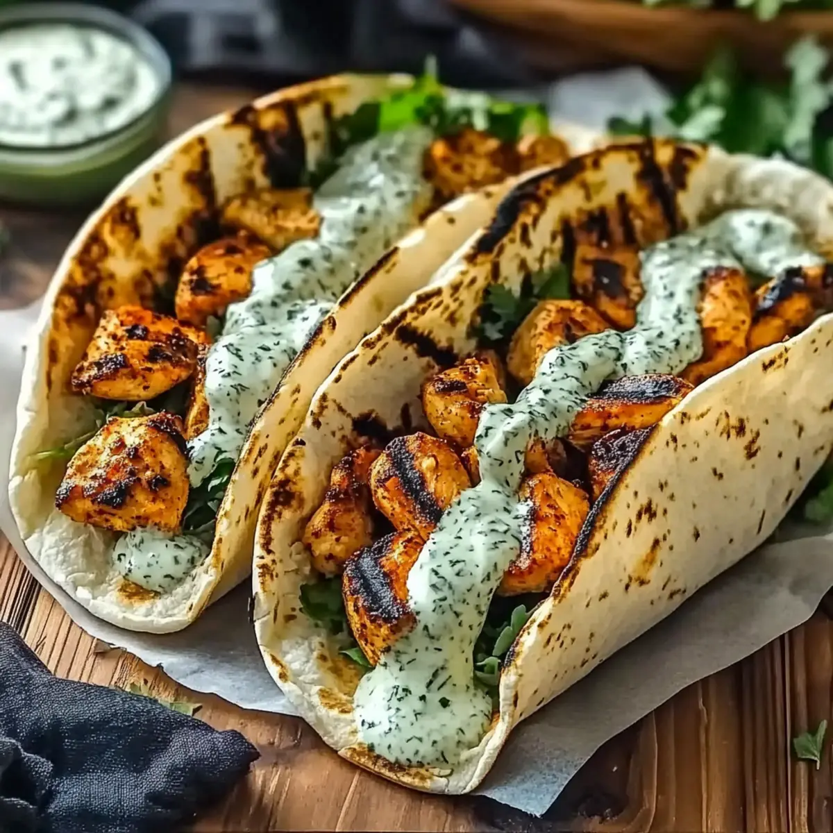 Sheet Pan Chicken Pitas with Herby Ranch
