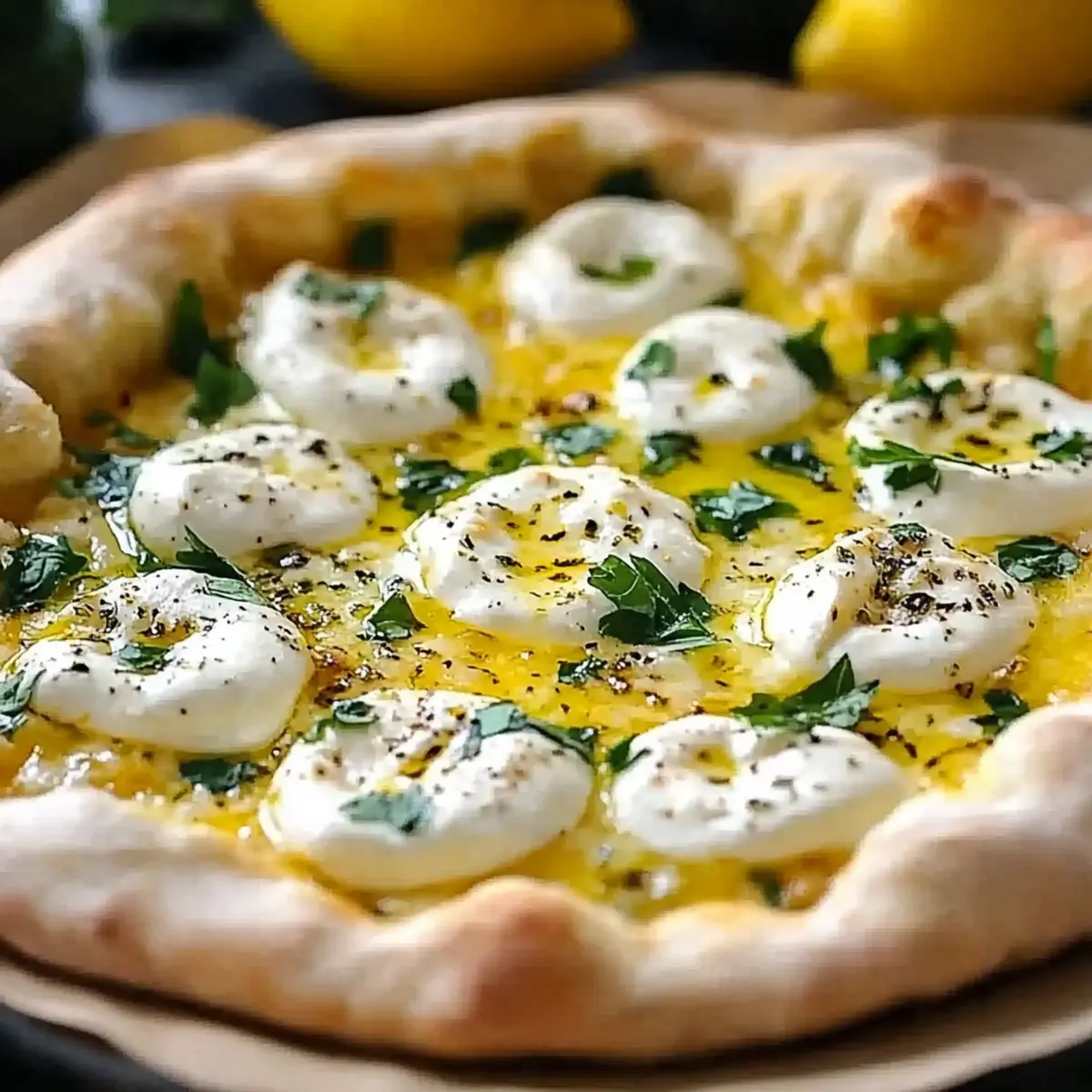 Lemon Mozzarella Pizza