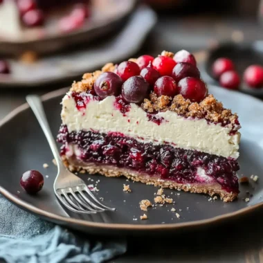 Cranberry Cream Cheese Crumb Pie