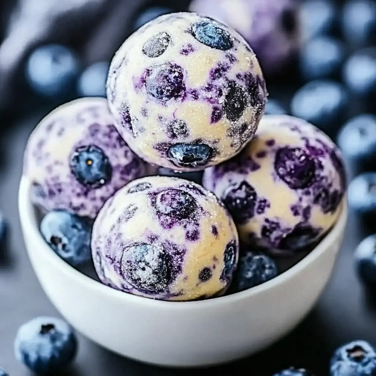Blueberry Cheesecake Protein Bites