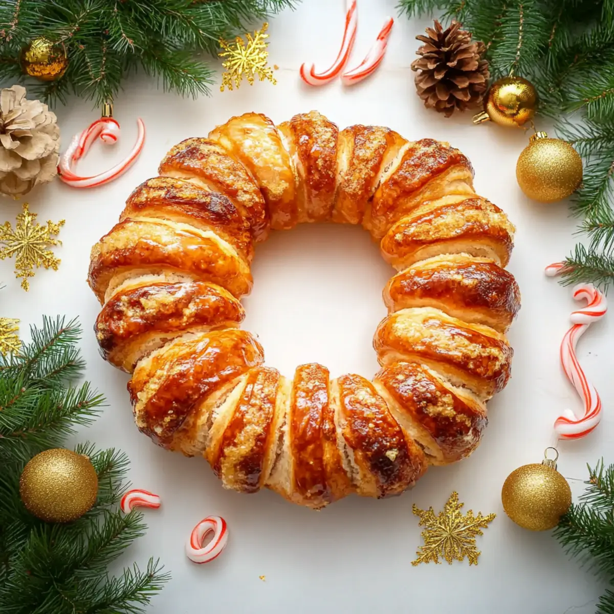 Festive Candy Cane Chicken Sausage Blanket