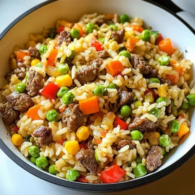 Beef & Veggie Rice Skillet