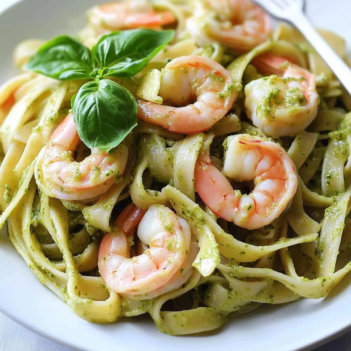 Creamy Pesto Shrimp Pasta
