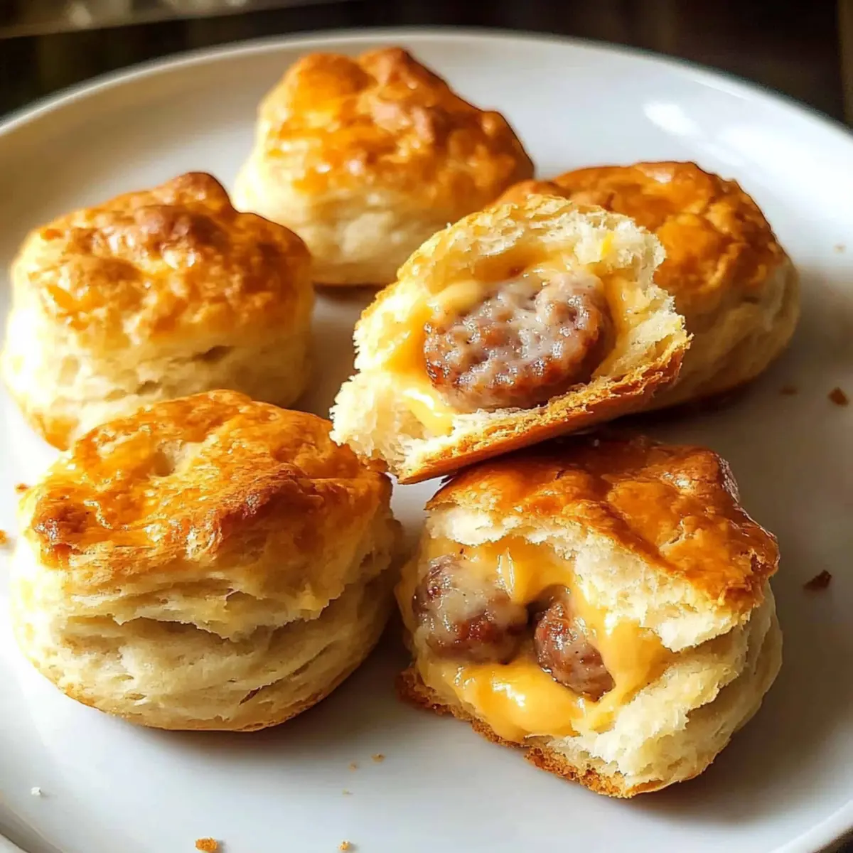 Mini Sausage Cheese Biscuits