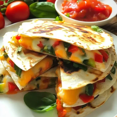 Veggie & Cheese Quesadilla Dinner