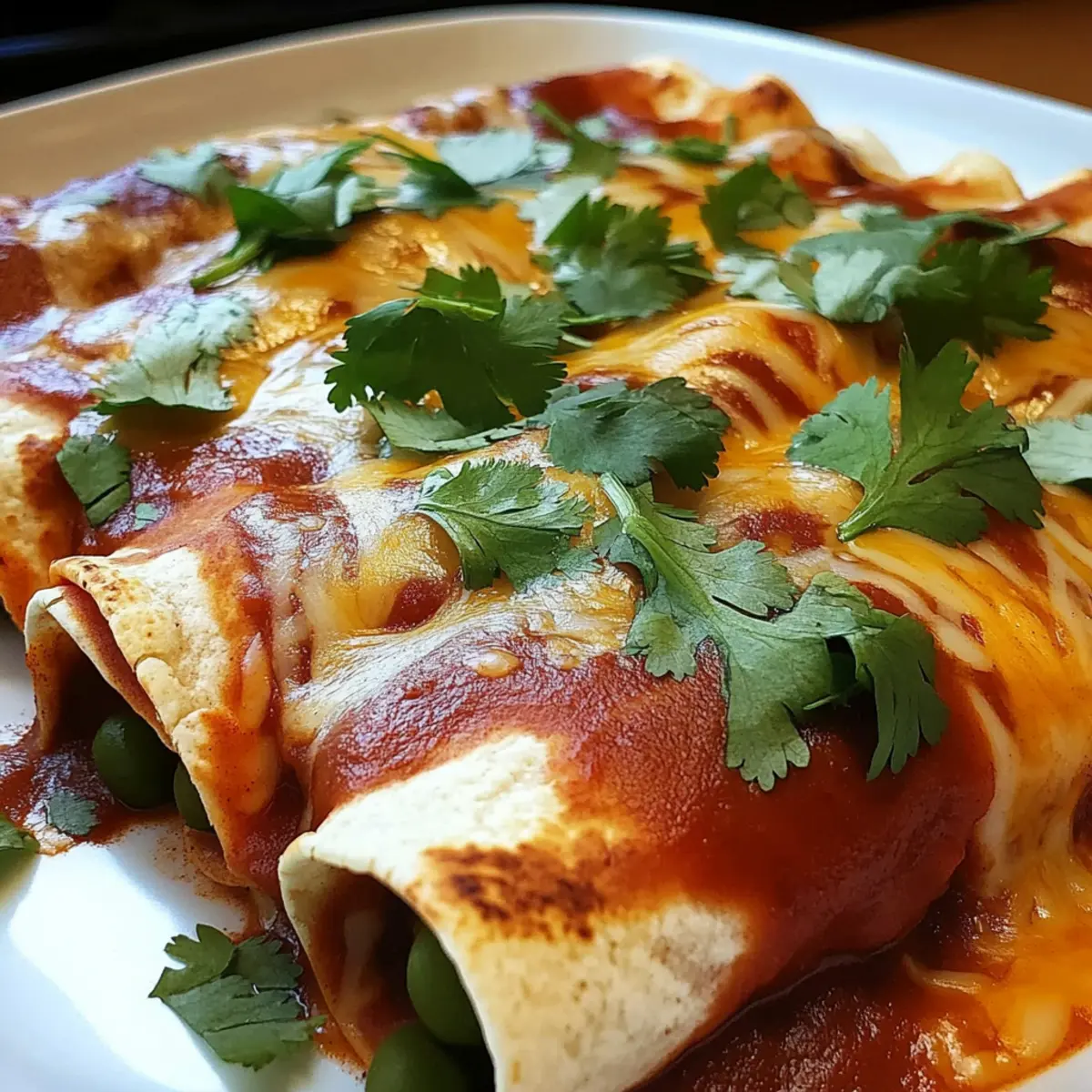 Bean and Cheese Enchiladas