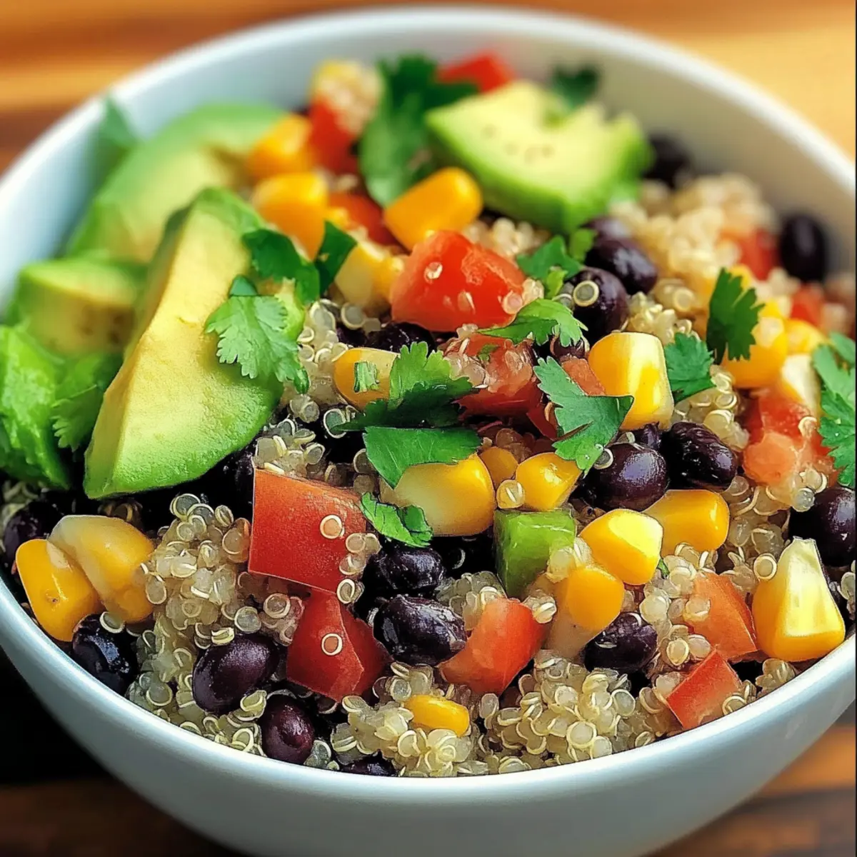 Quinoa Black Bean Fiesta Bowl