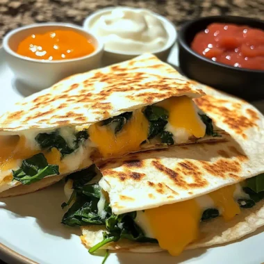 Spinach & Cheese Quesadillas