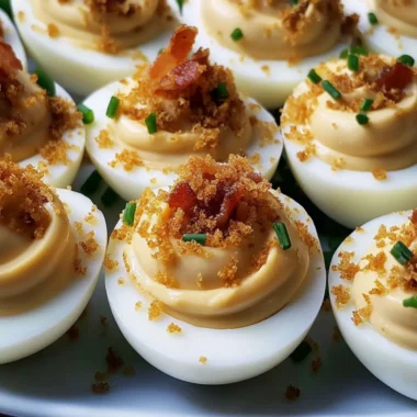 Deviled Eggs with Crispy Bacon