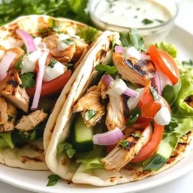 Chicken Pitas