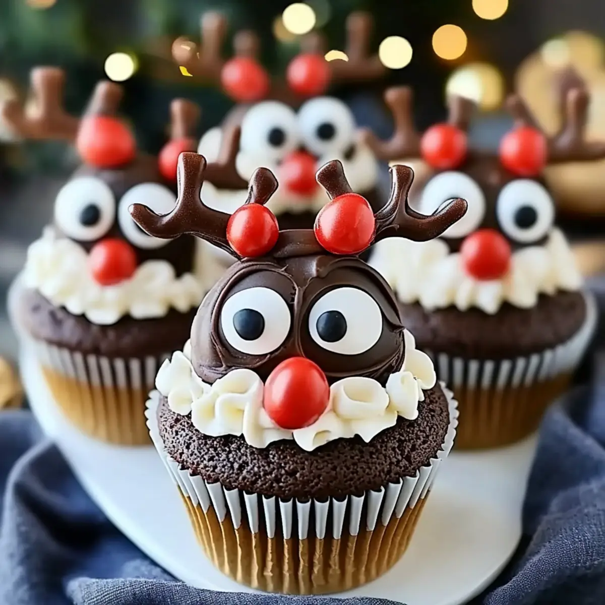 Fun Reindeer Cupcakes
