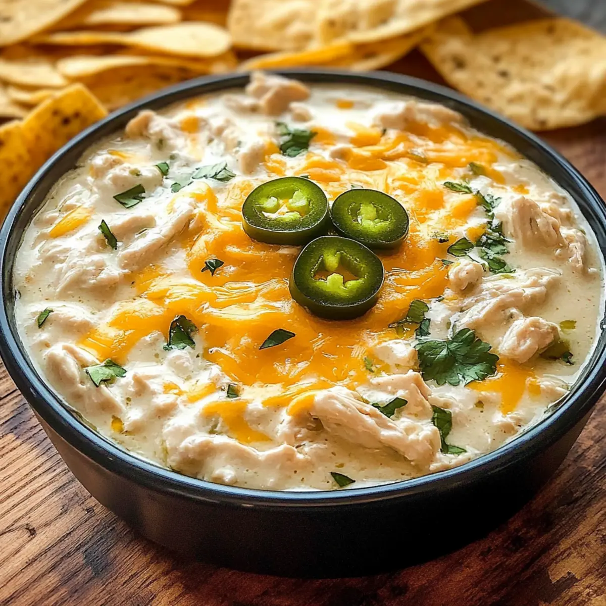 Creamy Banana Pepper Chicken Dip