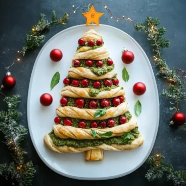 Pesto Christmas Tree for Holiday Gatherings