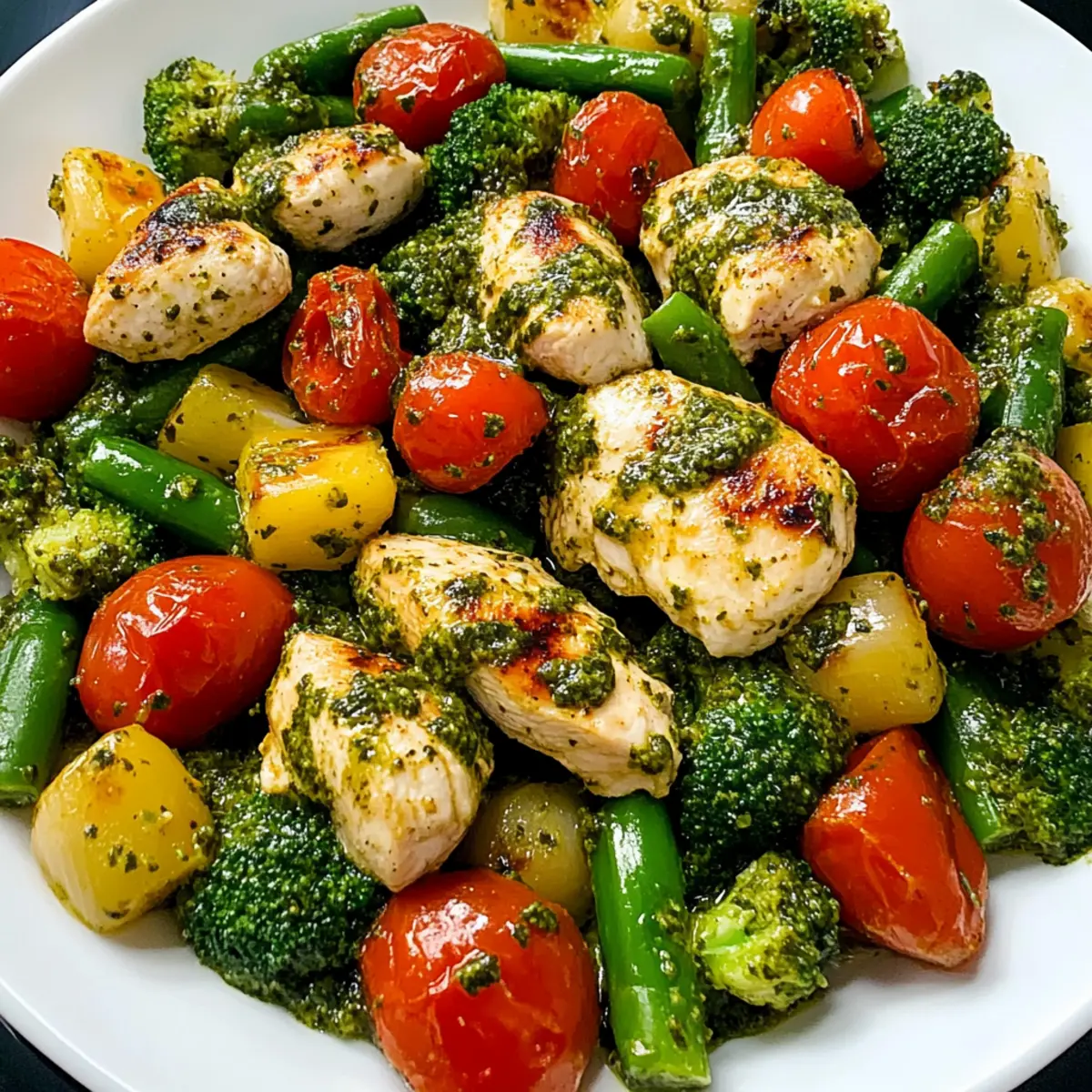 One-Pan Pesto Chicken & Veggies