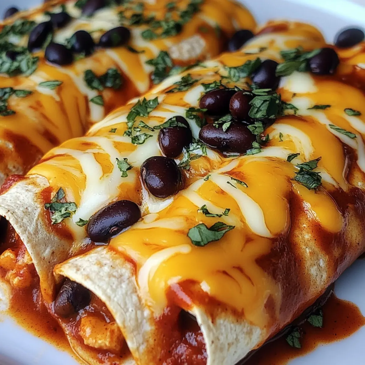 Bean and Cheese Enchiladas