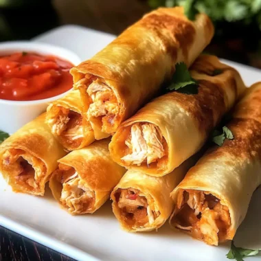 Crunchy Oven-Baked Chicken Taquitos