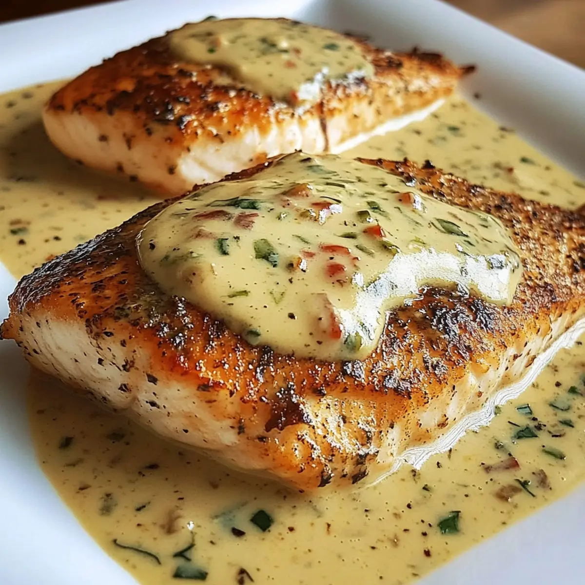 Red Snapper with Creamy Creole Sauce