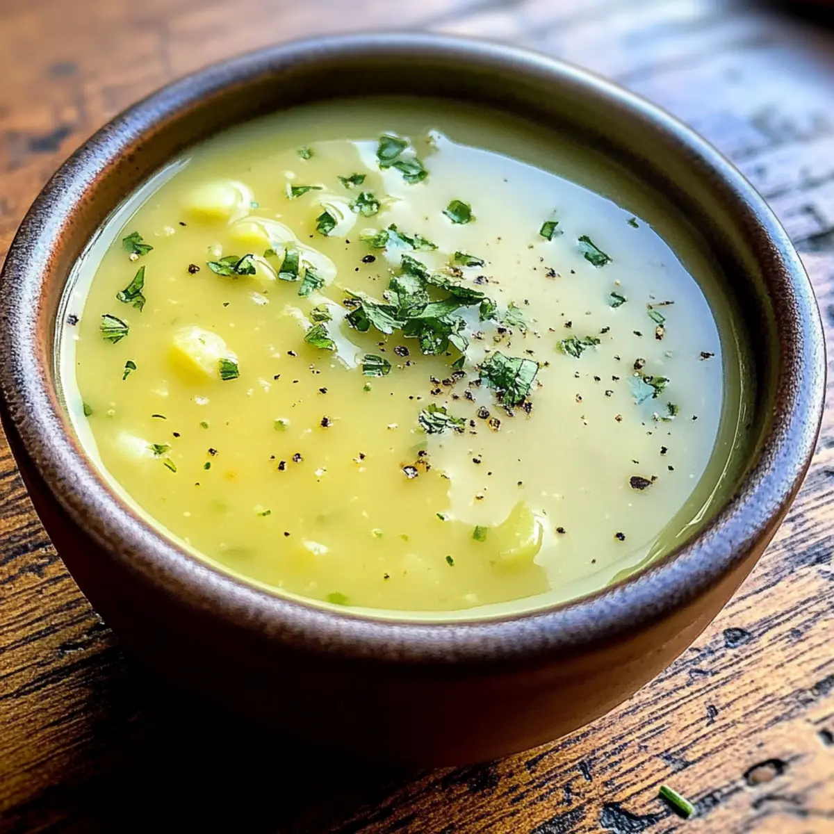 Potato Leek No-Cream Soup