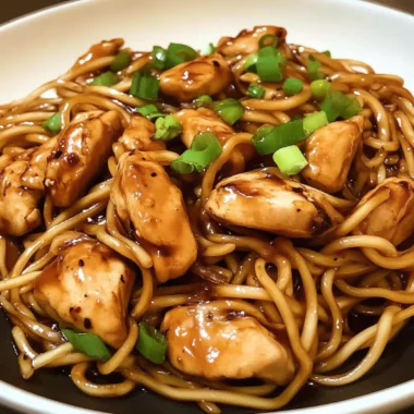 Sticky Garlic Chicken Noodles