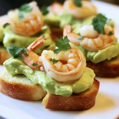Shrimp Avocado Crostini