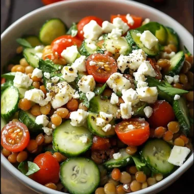 Greek Lentil Salad with Feta