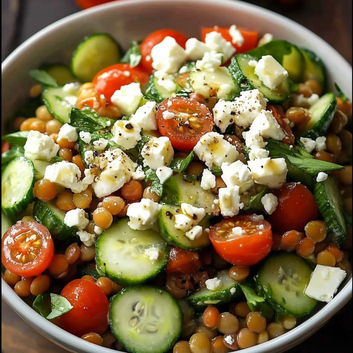 Greek Lentil Salad with Feta