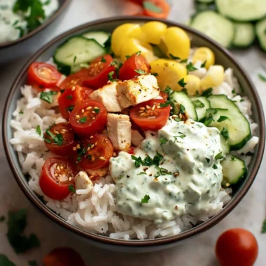 Greek Chicken Bowl with Tzatziki