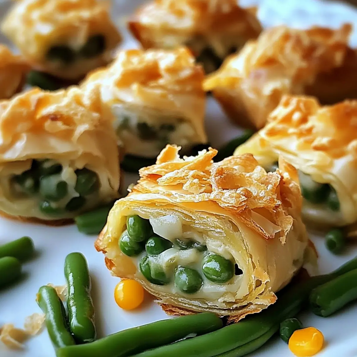 Mini Green Bean Casserole Bites