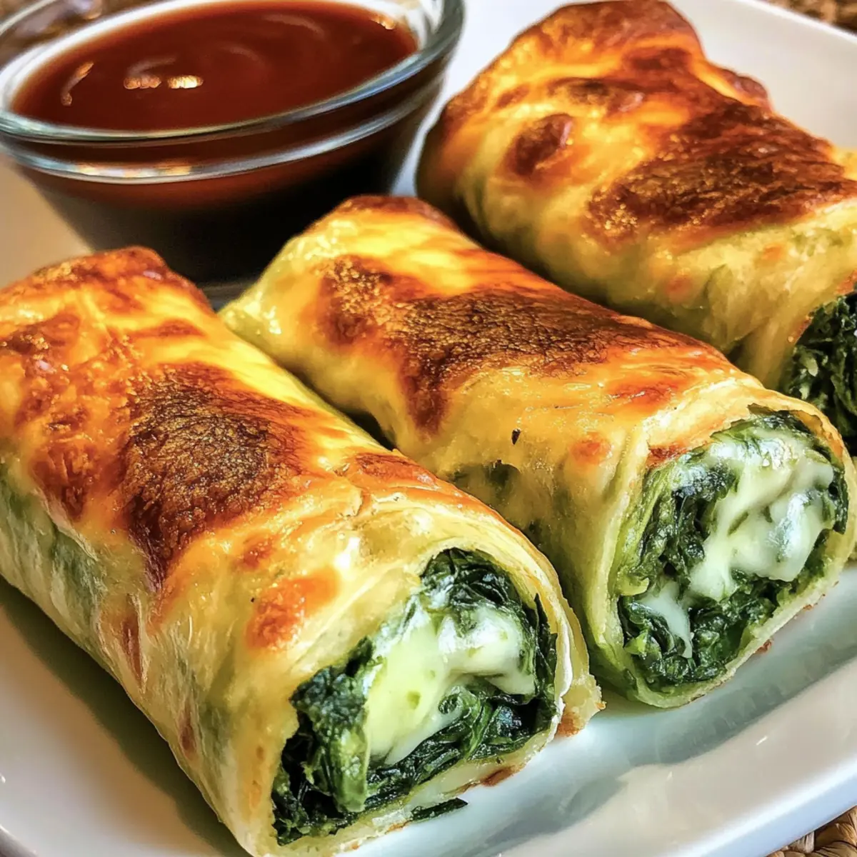 Three-Cheese Spinach Roll-Ups