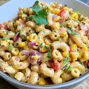 Perfect Mexican Street Corn Pasta Salad