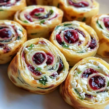 Festive Cranberry Feta Pinwheels
