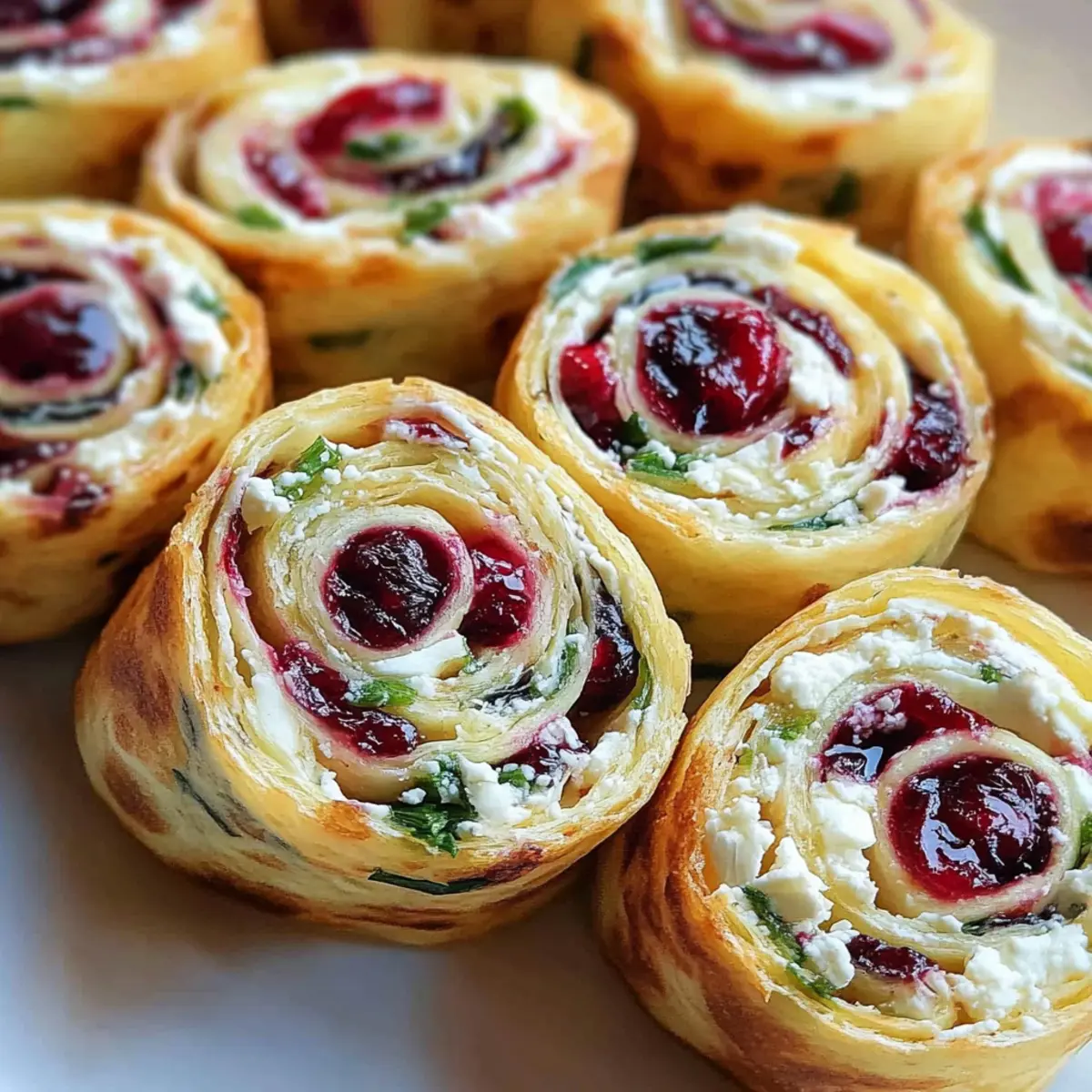 Festive Cranberry Feta Pinwheels