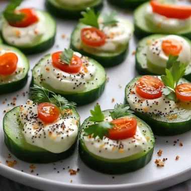 Everything Bagel Cucumber Bites: 5 Steps to Snack