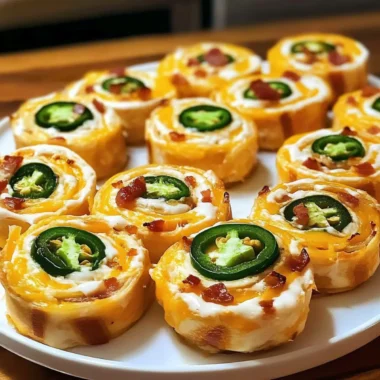 Cheesy Bacon Jalapeño Pinwheels
