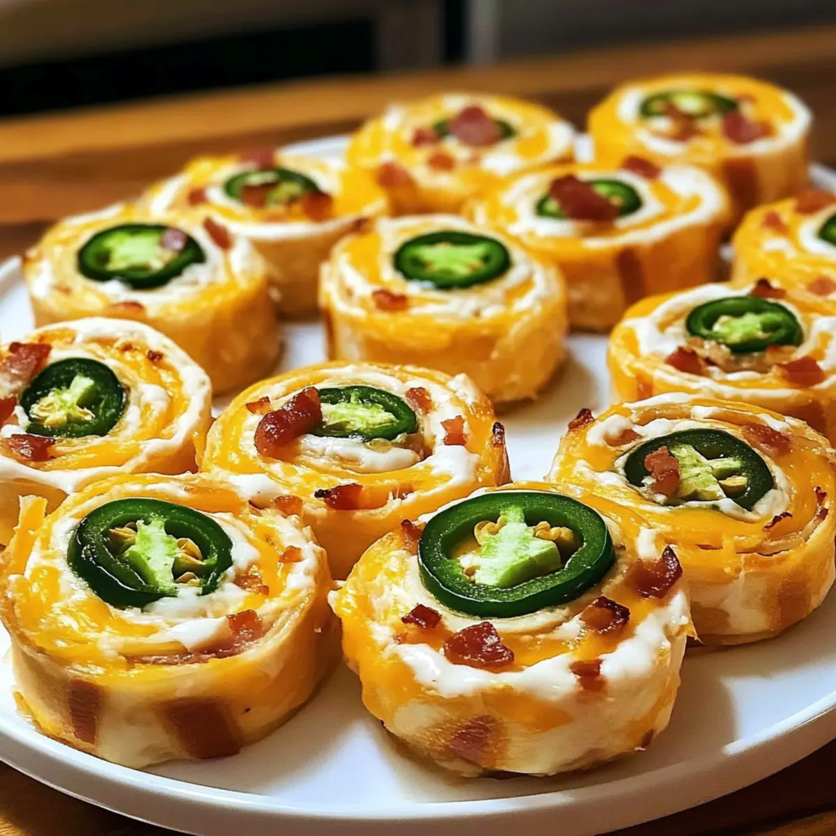Cheesy Bacon Jalapeño Pinwheels