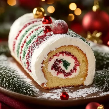 Festive Christmas Cake Roll