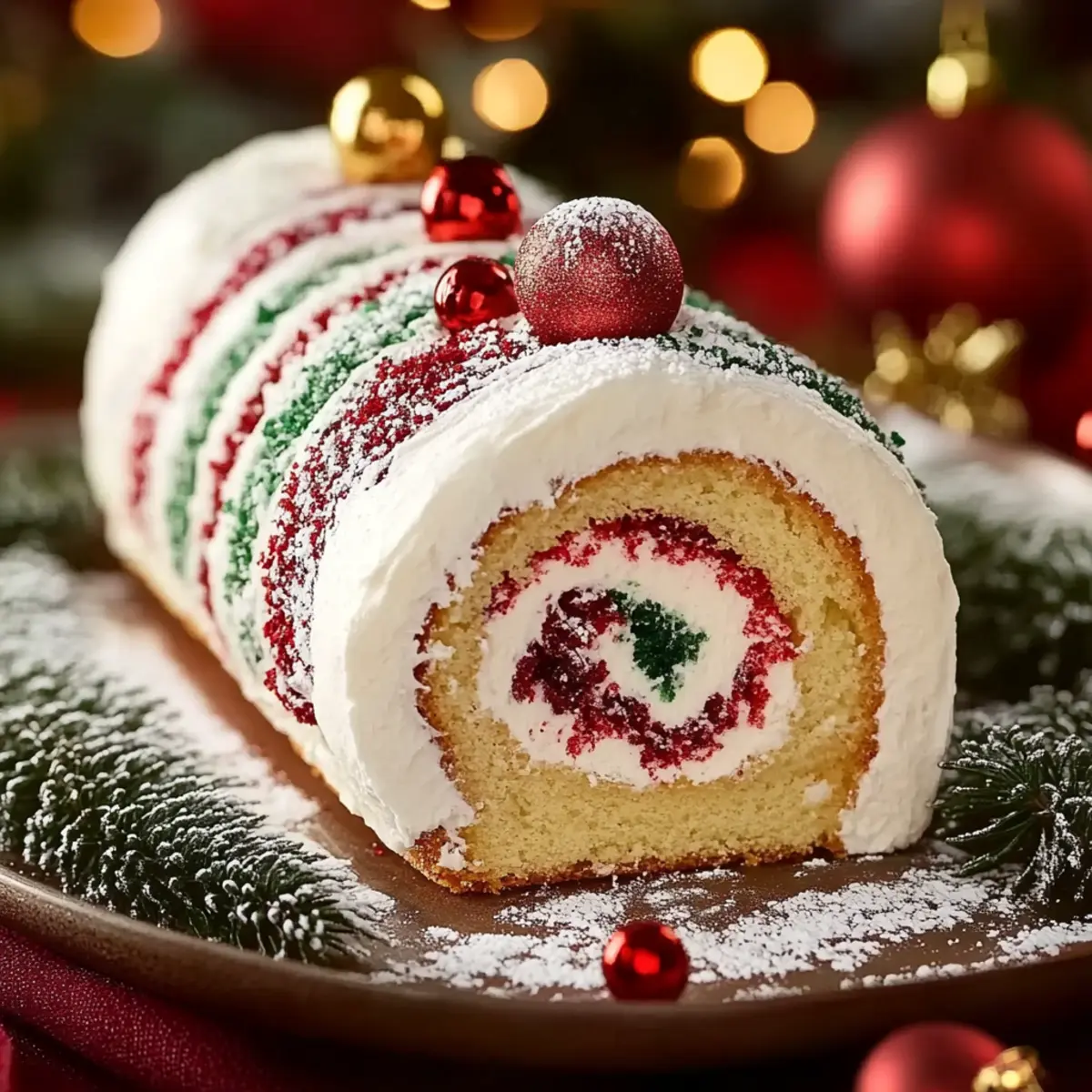 Festive Christmas Cake Roll