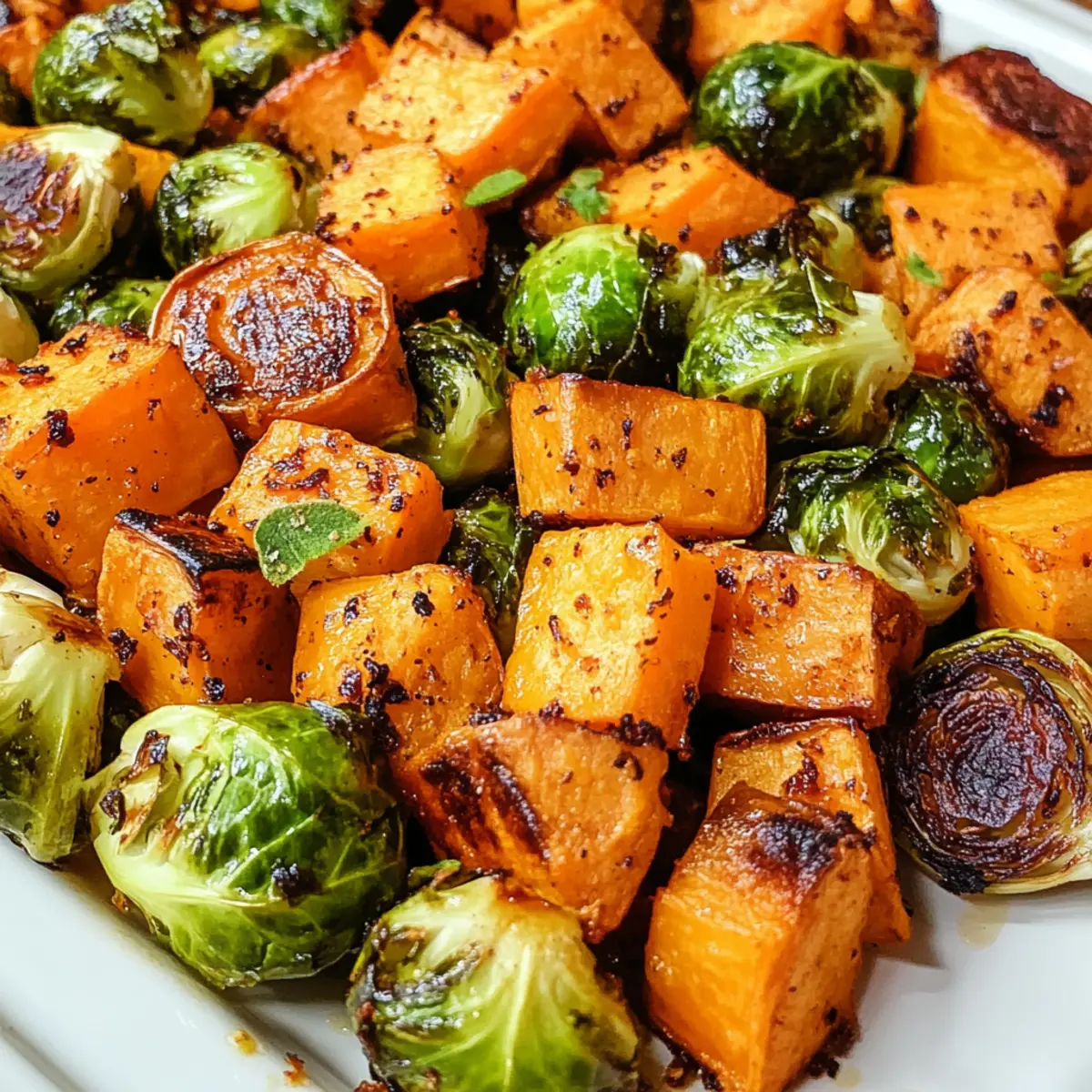 Sheet Pan Sweet Potato & Brussels Sprouts