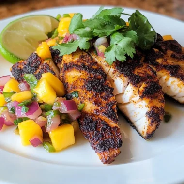 Blackened Tilapia with Mango Salsa