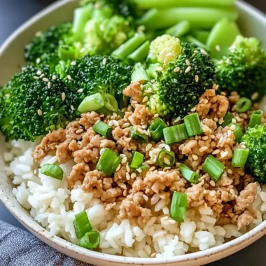 Sesame Ginger Ground Turkey Bowl
