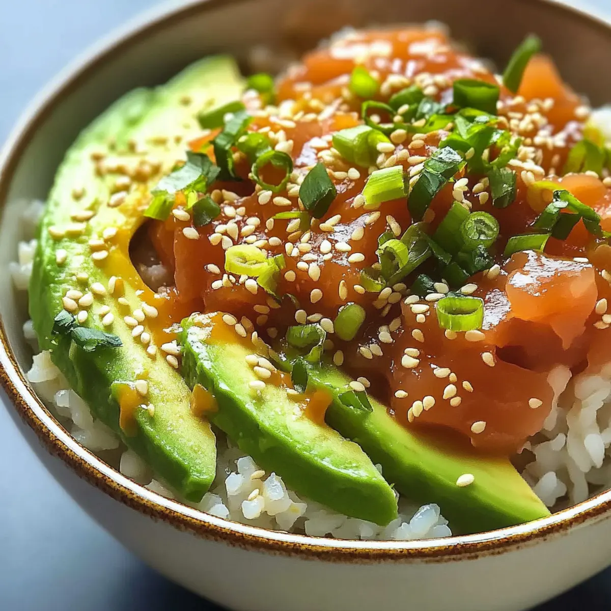 Spicy Tuna Avocado Rice Bowl