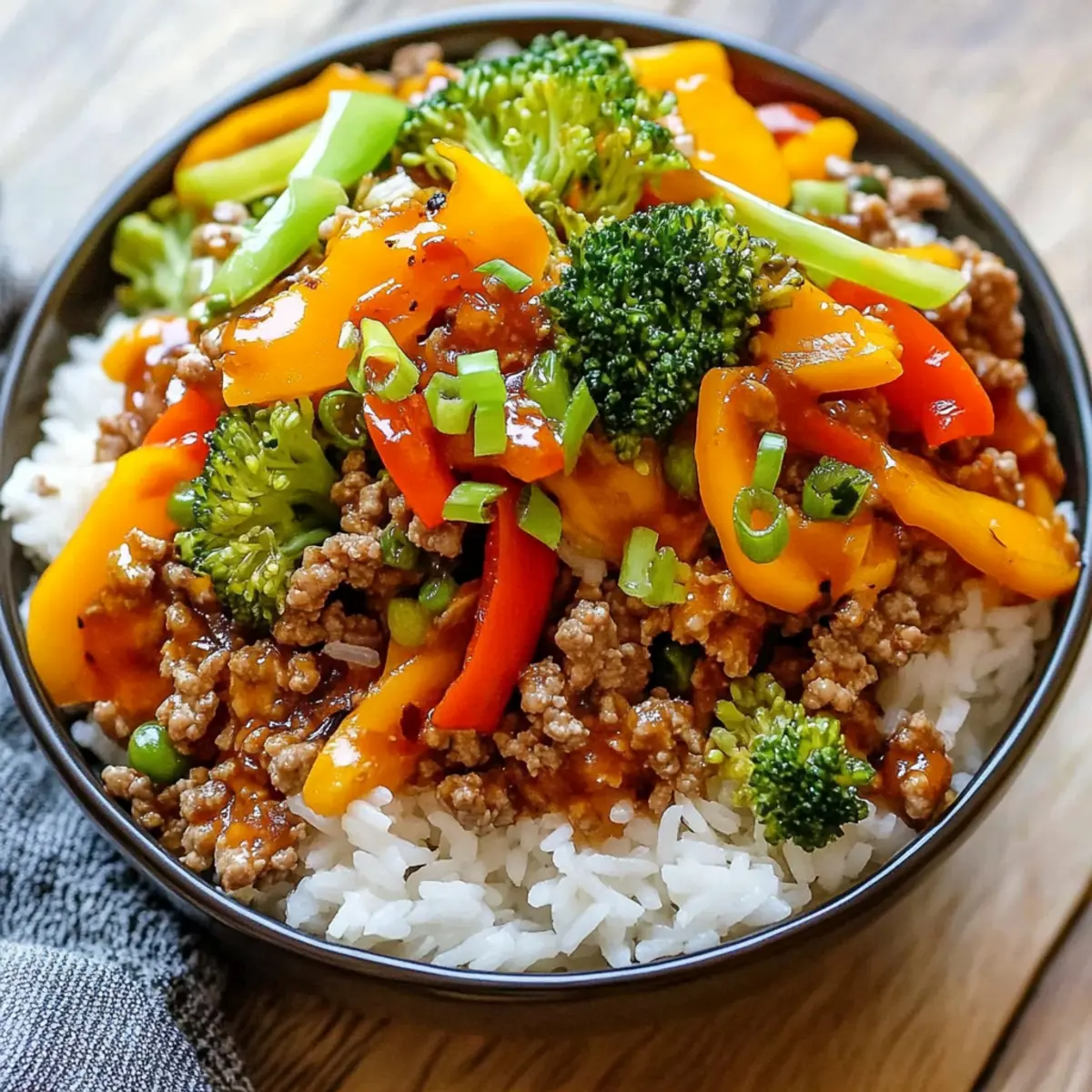Bang Bang Ground Turkey Rice Bowls