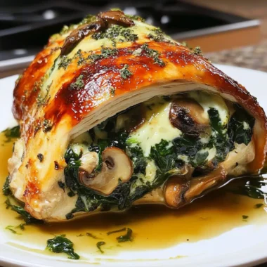 Spinach & Mushroom Stuffed Chicken