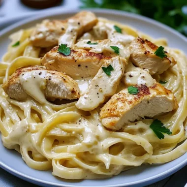 Healthy Chicken Alfredo (Cauliflower Sauce)